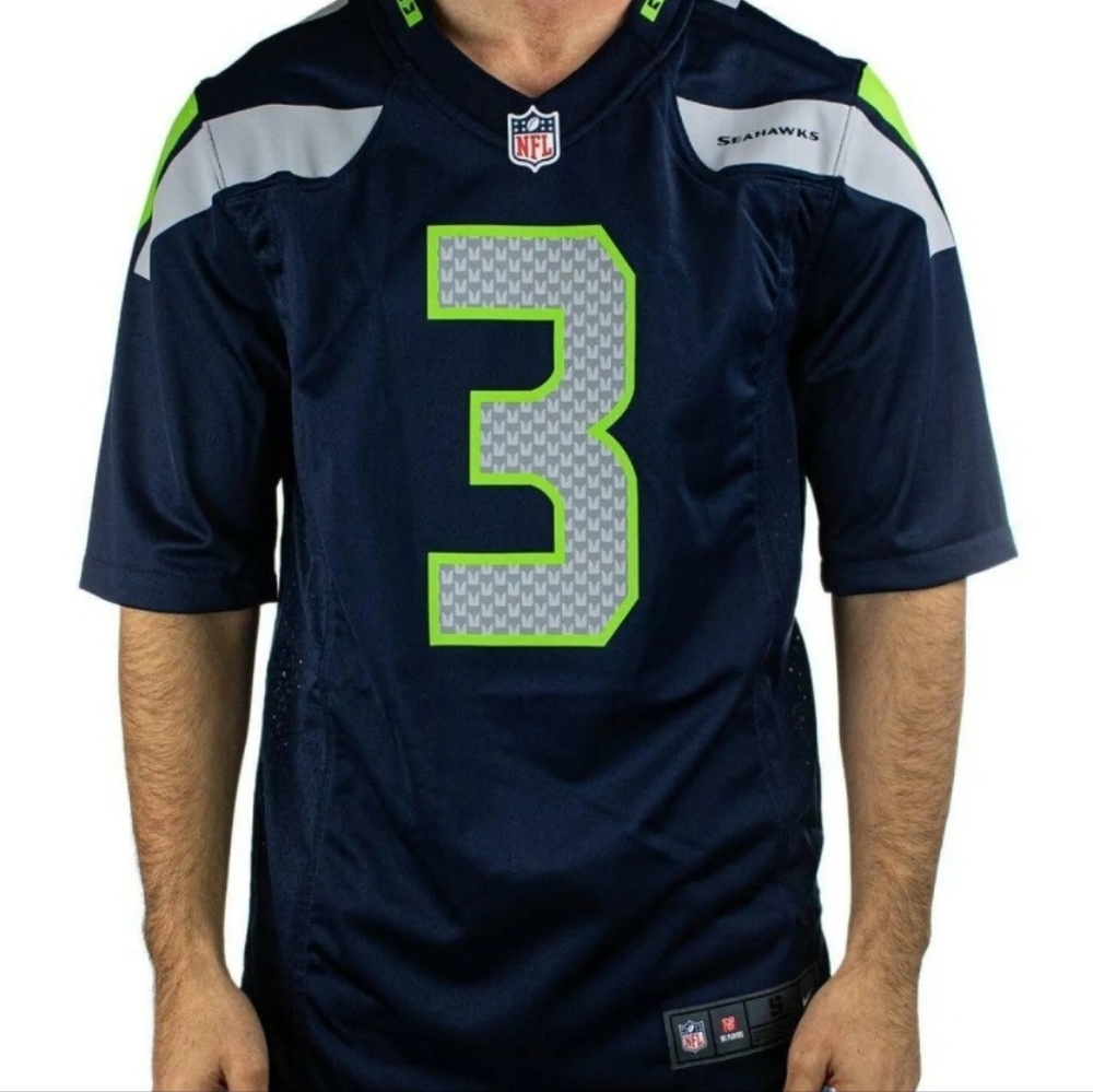New with tags Nike Men's Seattle Seahawks #3 Russel Wilson Jersey 67NM-SSGH-78F-